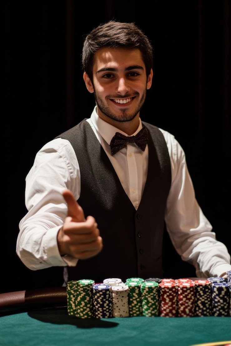 Studio live-dealer multi-kamera di platform lotusbet untuk permainan meja blackjack dan roulette